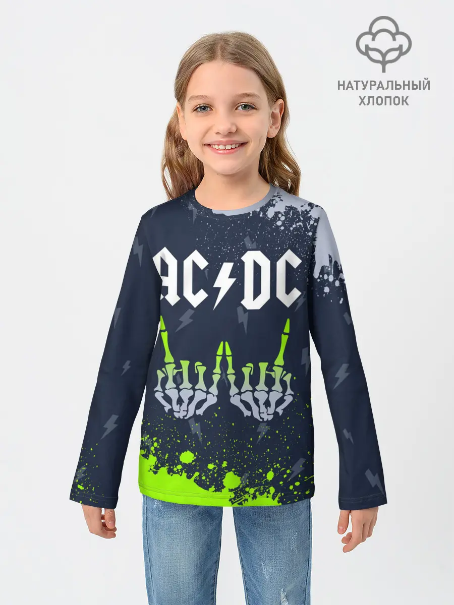 Детский лонгслив / AC DС