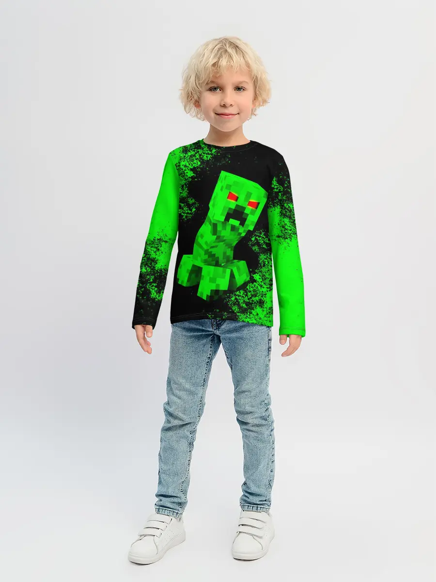 Детский лонгслив / MINECRAFT CREEPER