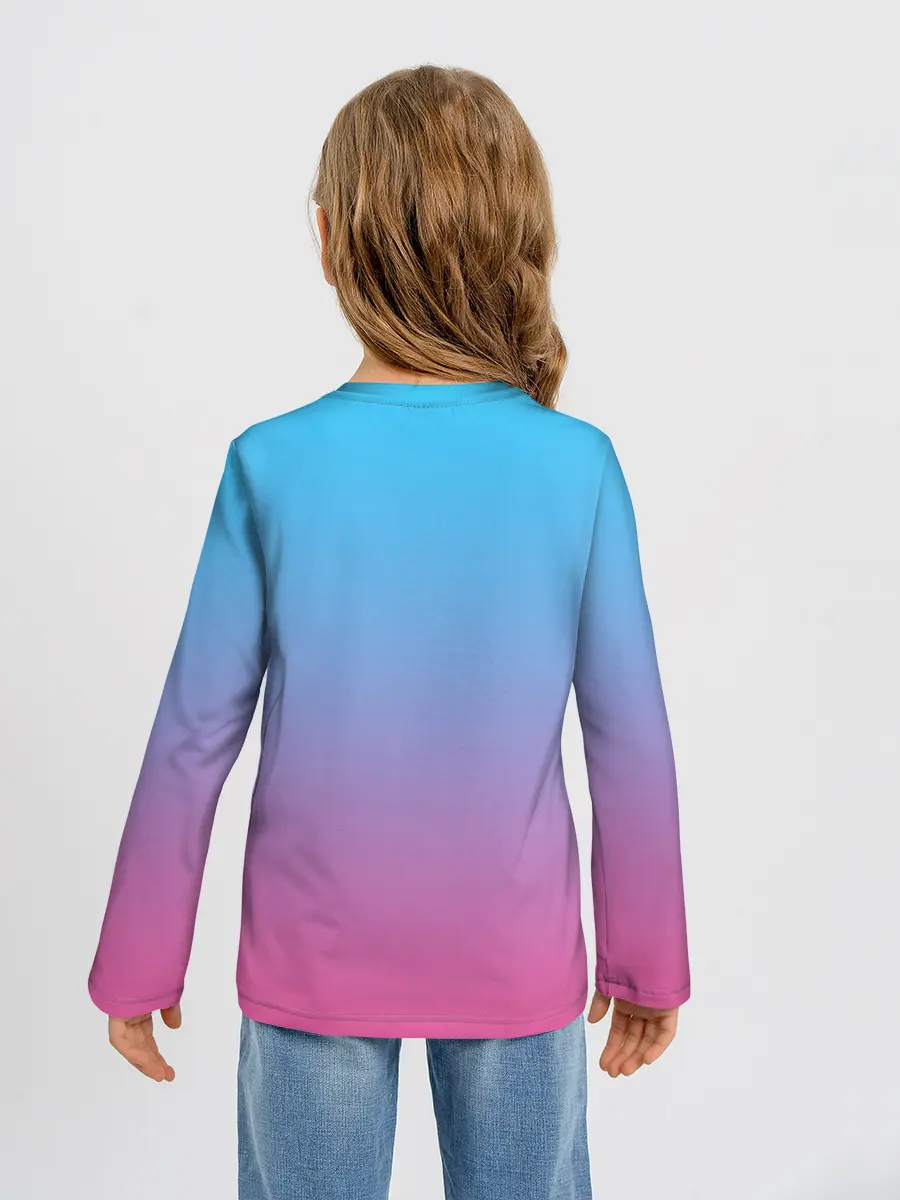 Детский лонгслив / Текстура Неоновая