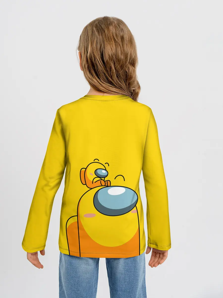 Детский лонгслив / AMONG US YELLOW