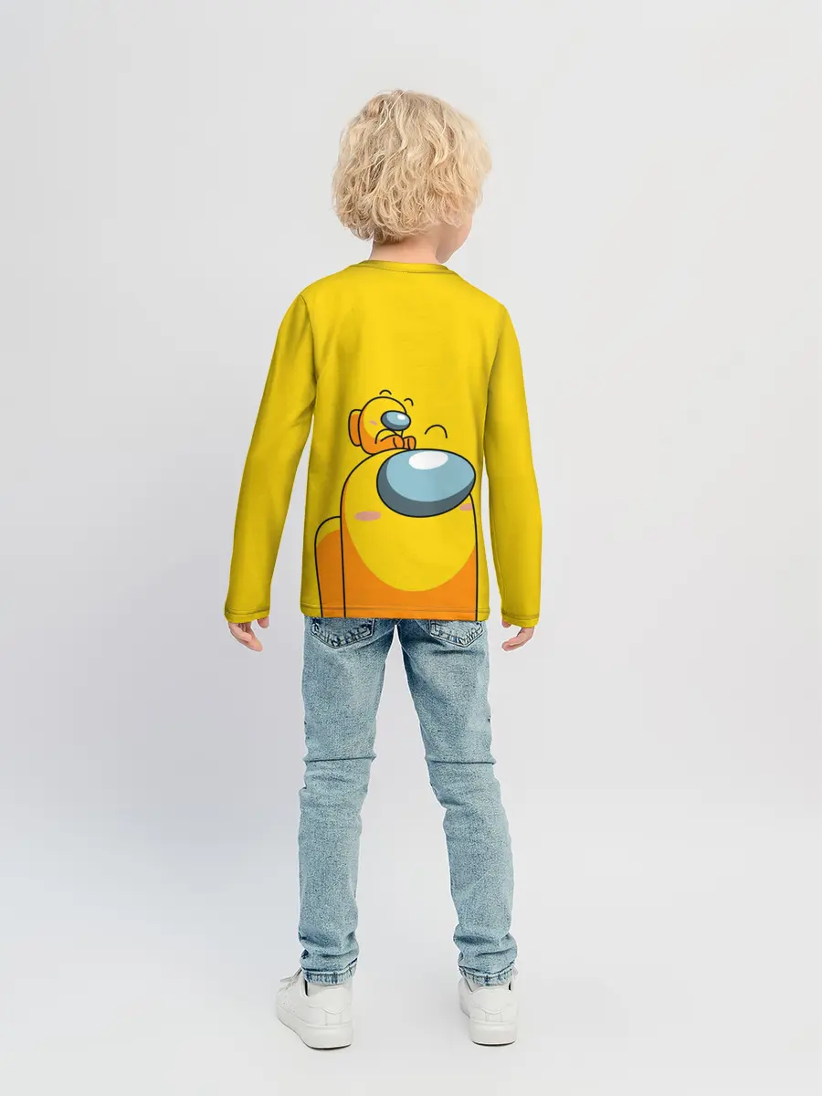 Детский лонгслив / AMONG US YELLOW