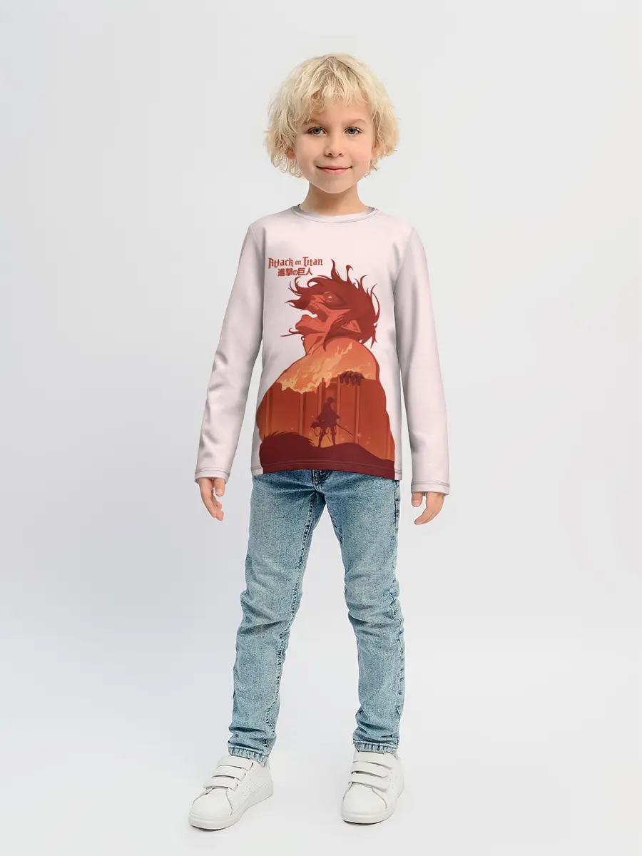 Детский лонгслив / Арт Кричащий титан!