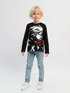 Детский лонгслив / Черно-белая Микаса Аккерман