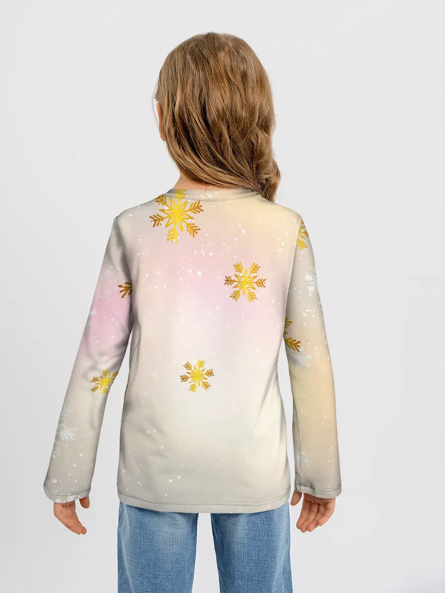 Детский лонгслив / Новогодний кот