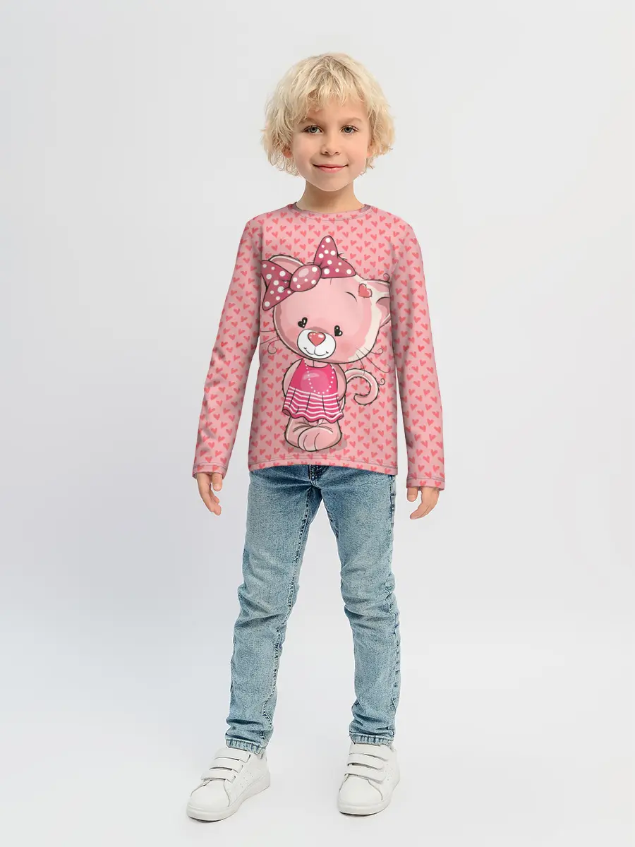 Детский лонгслив / Котенок