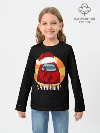 Детский лонгслив / Новогодний Among us