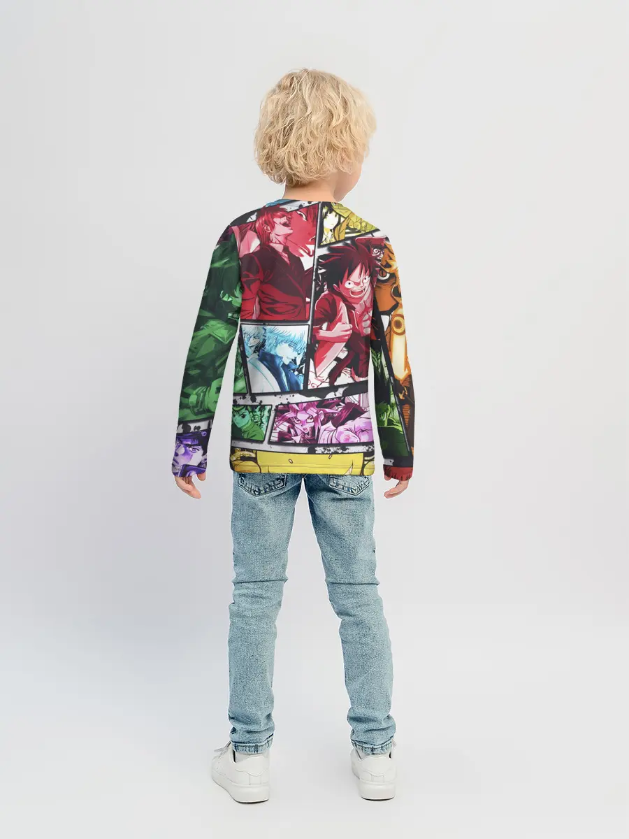 Детский лонгслив / EPIC MAIN ANIME CHARACTERS 3D!