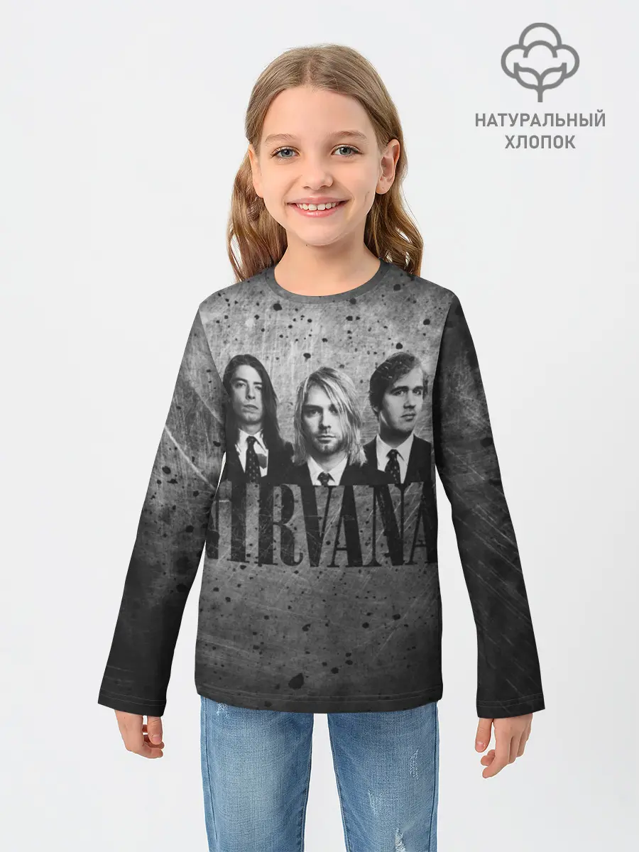 Детский лонгслив / Нирвана