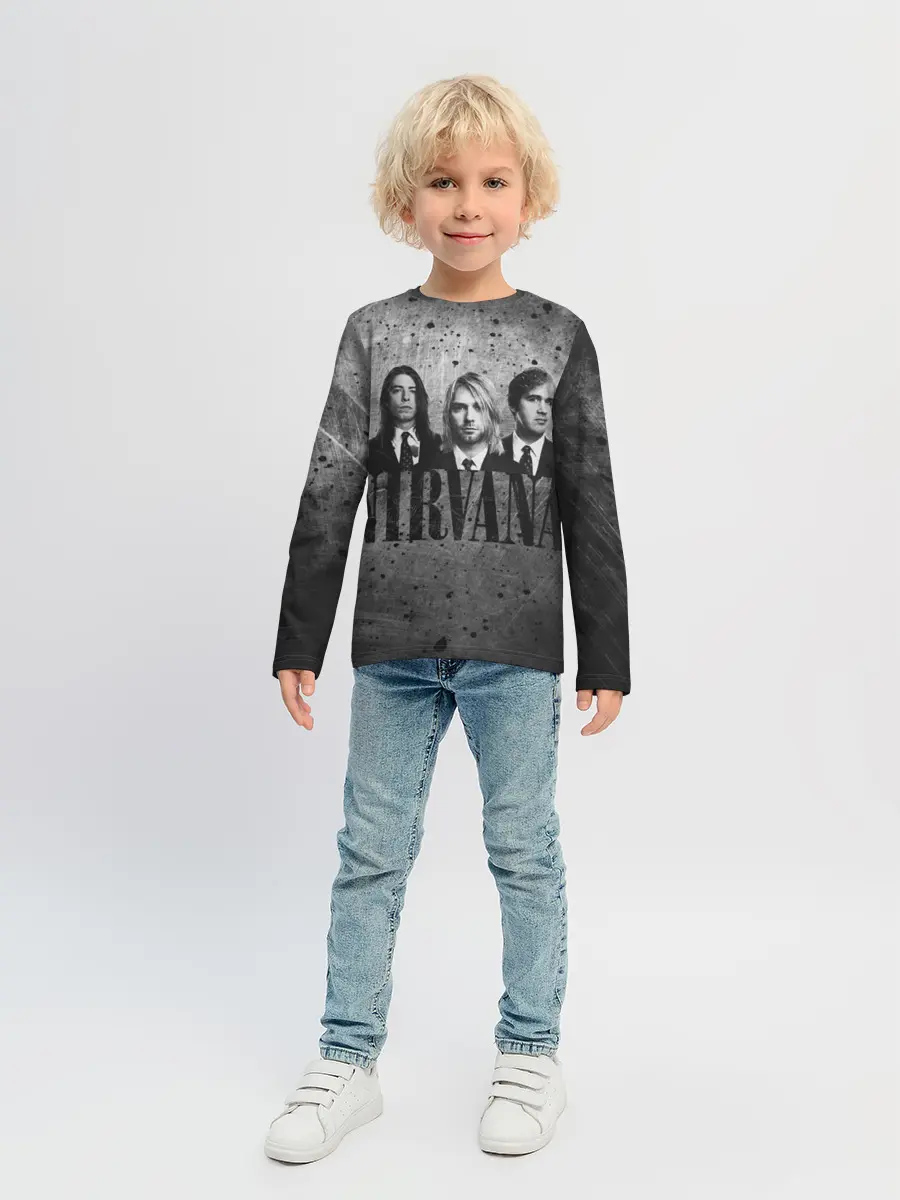 Детский лонгслив / Нирвана