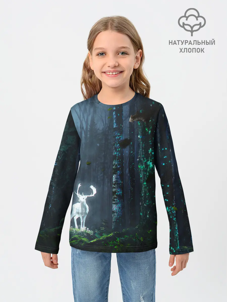 Детский лонгслив / Олень