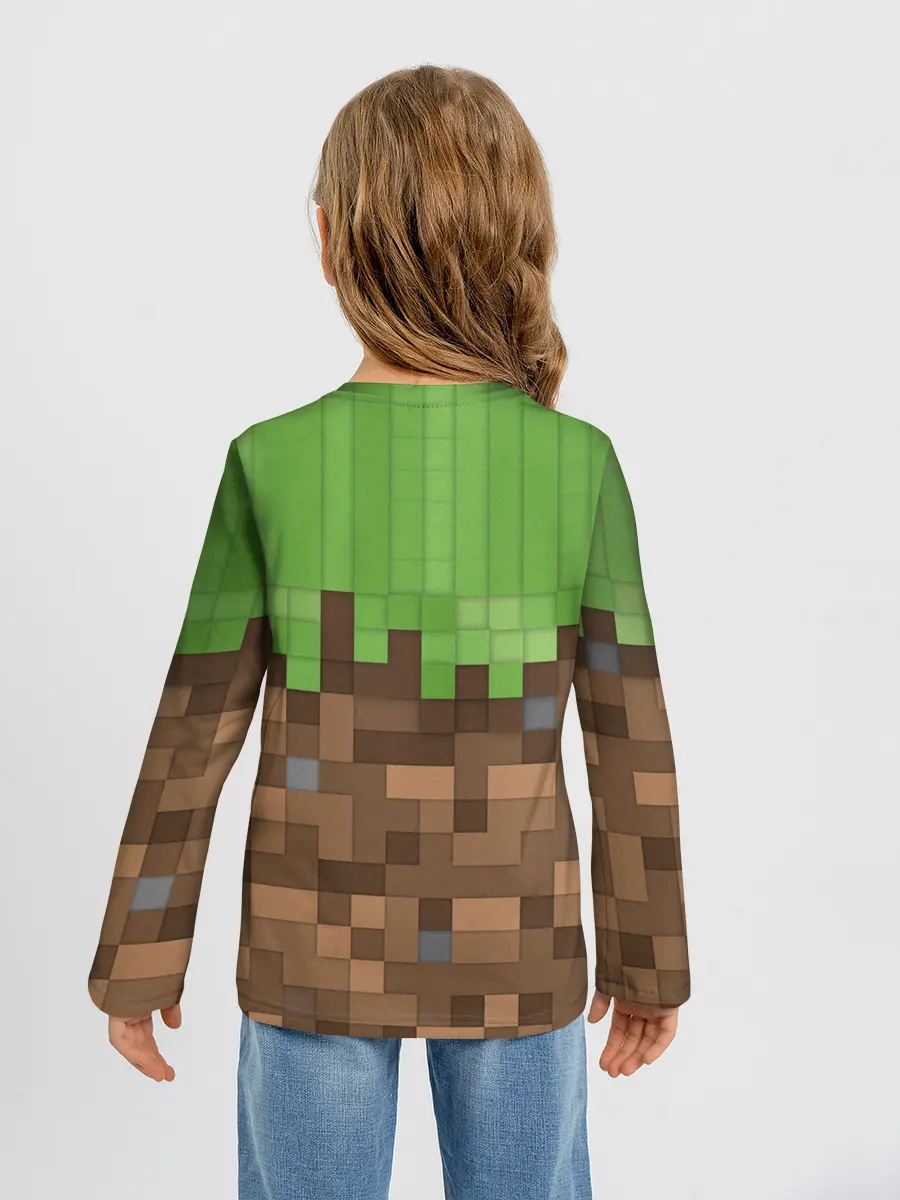Детский лонгслив / MineCraft | Крипер