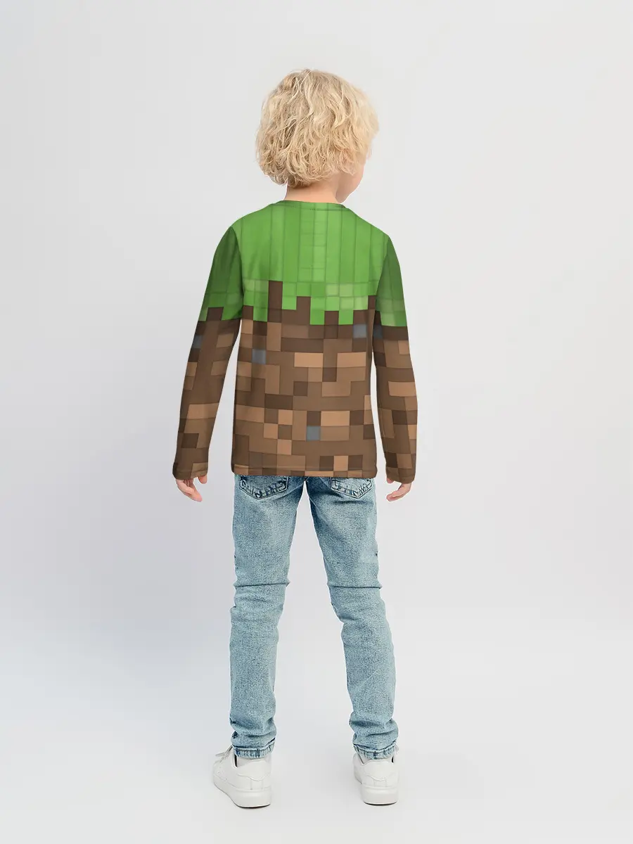 Детский лонгслив / MineCraft | Крипер