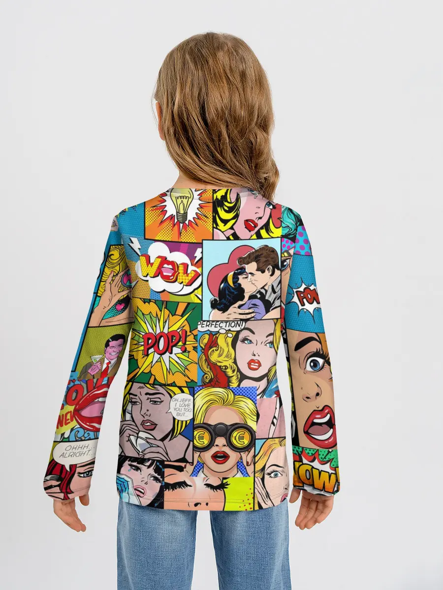 Детский лонгслив / Pop Art