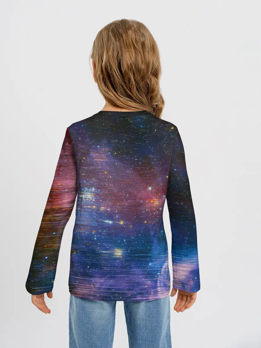 Детский лонгслив / Glitch space