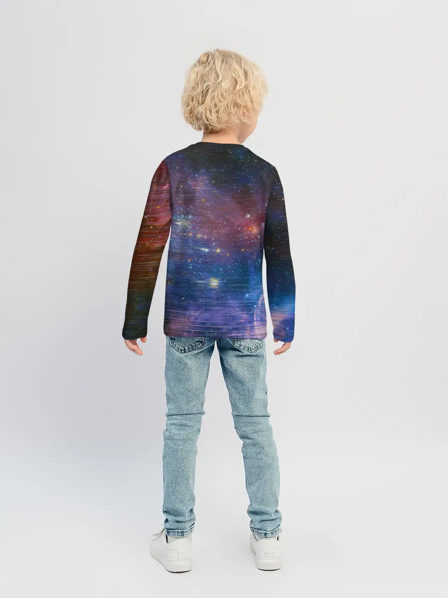 Детский лонгслив / Glitch space