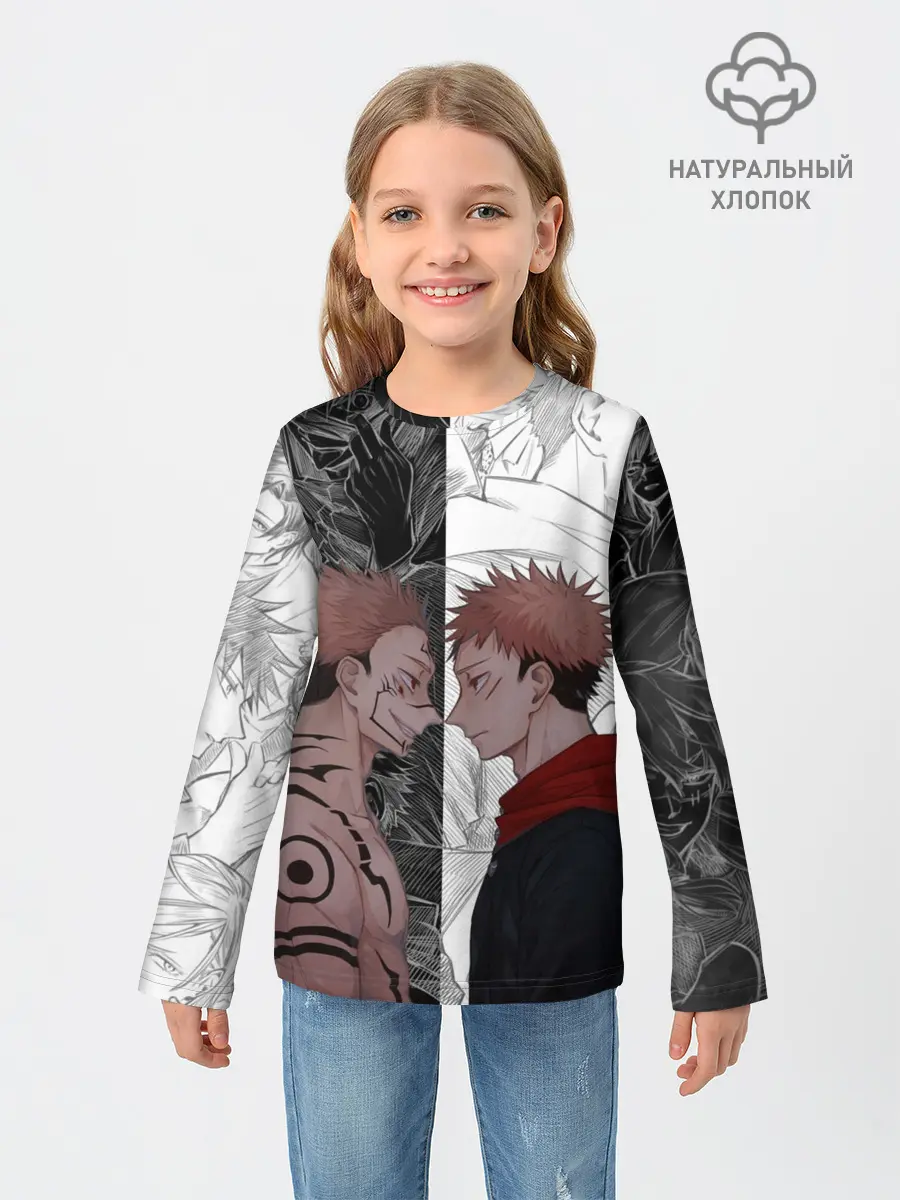 Детский лонгслив / Jujutsu Kaisen Сукуна х Юдзи