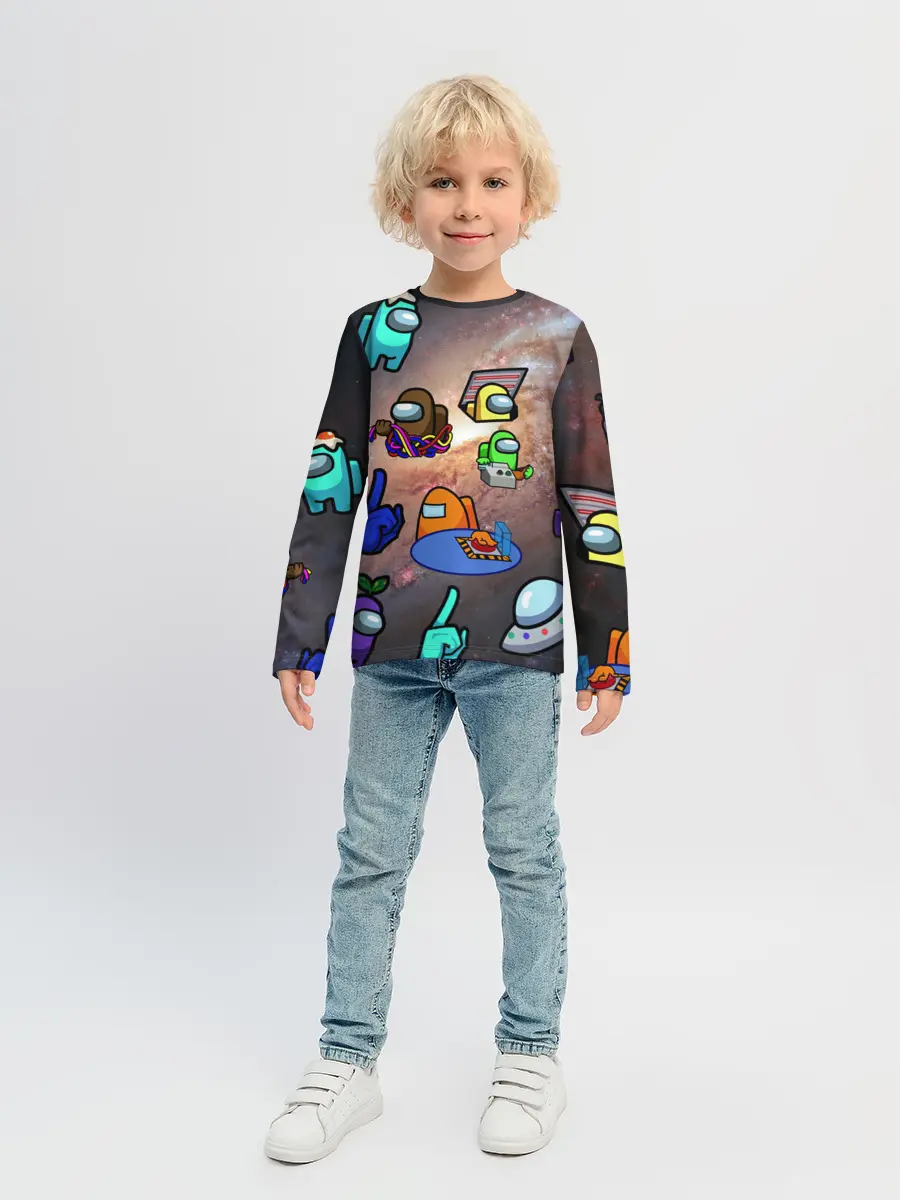 Детский лонгслив / Among Us Чёрная дыра
