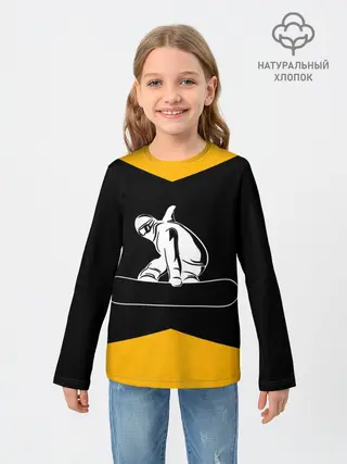Детский лонгслив / Сноубордист