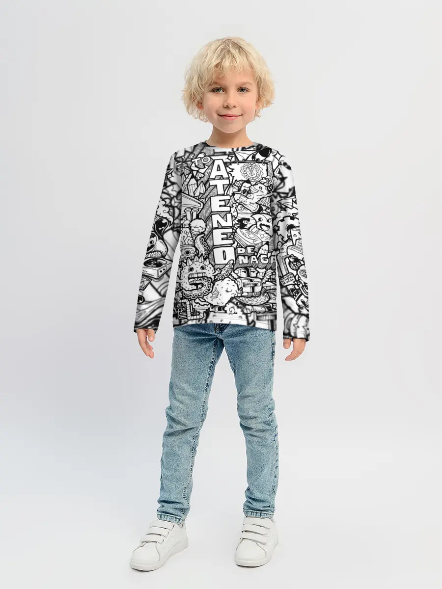 Детский лонгслив / Doodle граффити