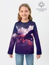 Детский лонгслив / Лиса бежит по облакам