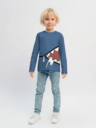 Детский лонгслив / Акула gawr gura