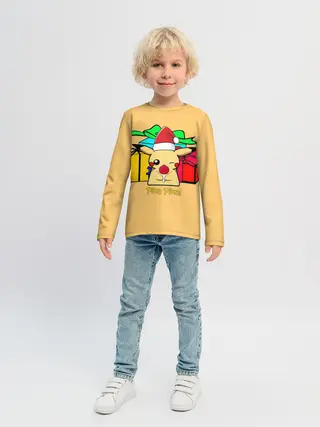 Детский лонгслив / New Year Pikachu