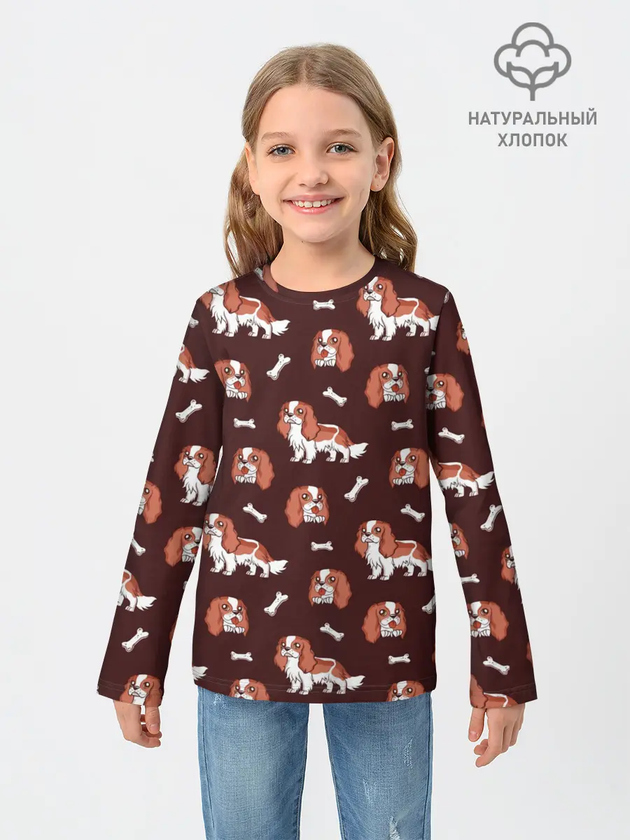 Детский лонгслив / Спаниели