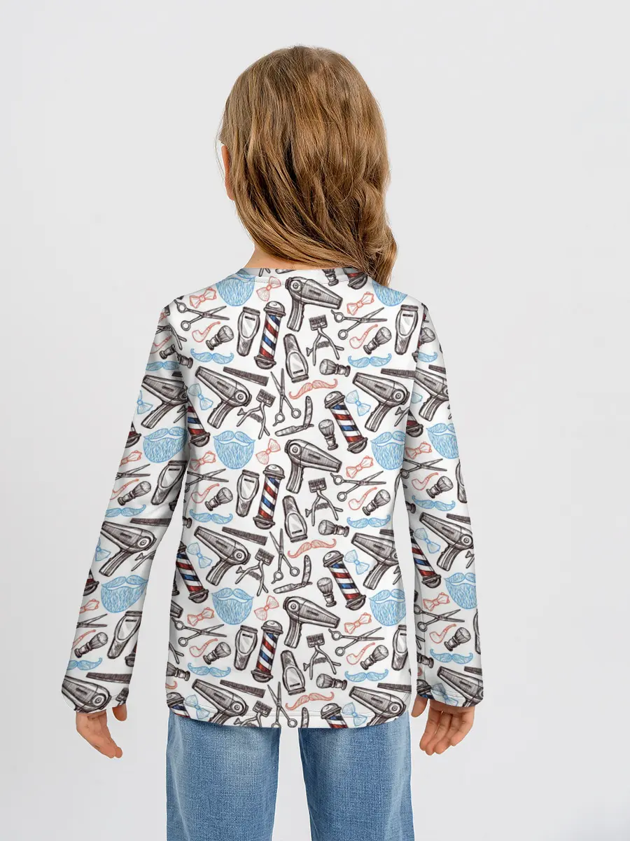 Детский лонгслив / Барбершоп