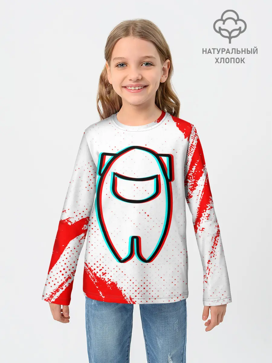 Детский лонгслив / AMONG US / АМОНГ АС