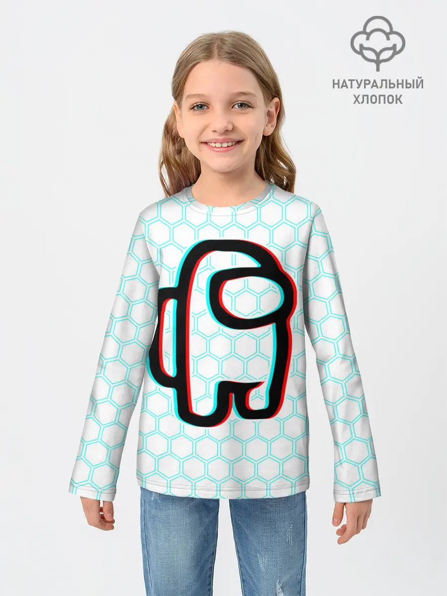 Детский лонгслив / AMONG US / АМОНГ АС