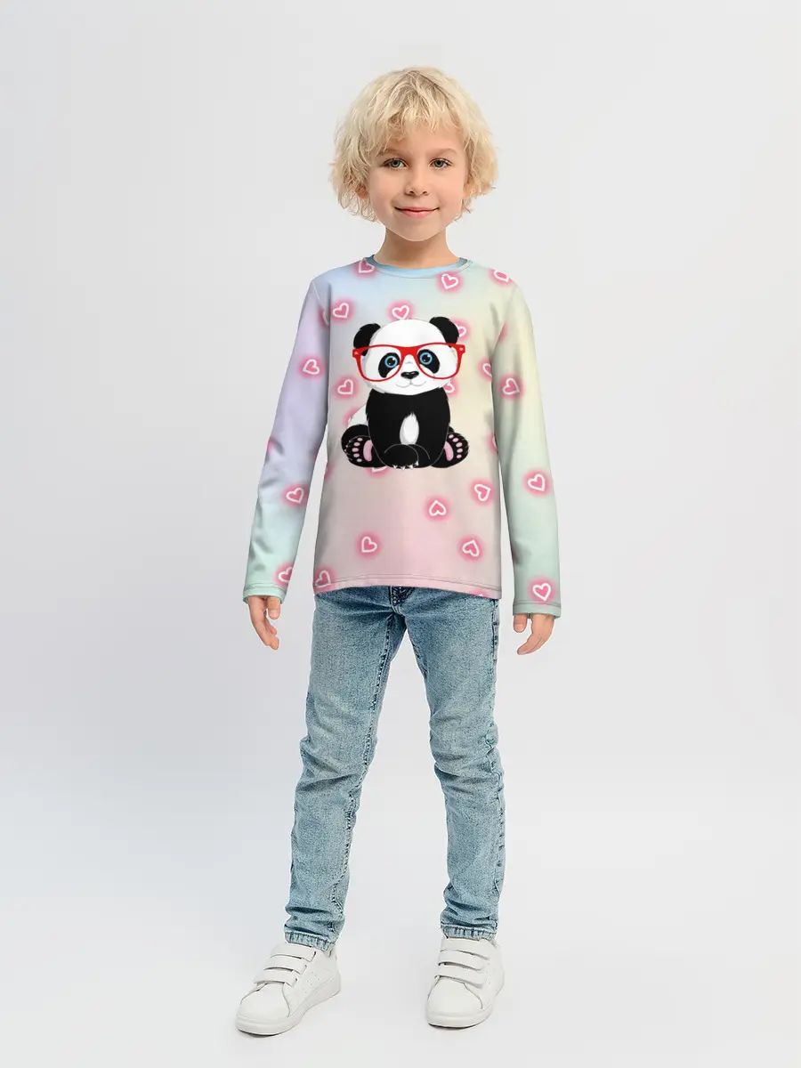 Детский лонгслив / Милая пандочка