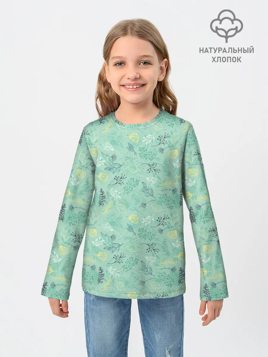 Детский лонгслив / Гербарий