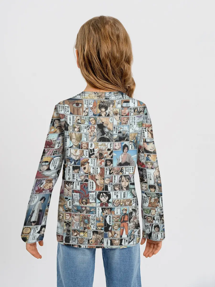 Детский лонгслив / MANGA PATTERN