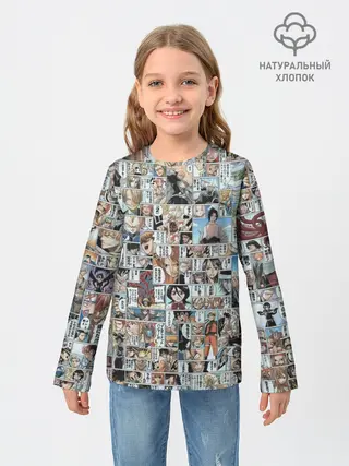 Детский лонгслив / MANGA PATTERN