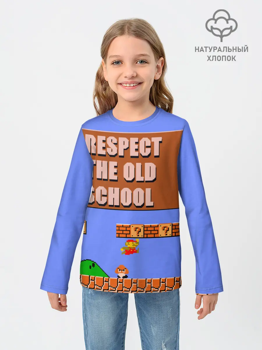 Детский лонгслив / Марио