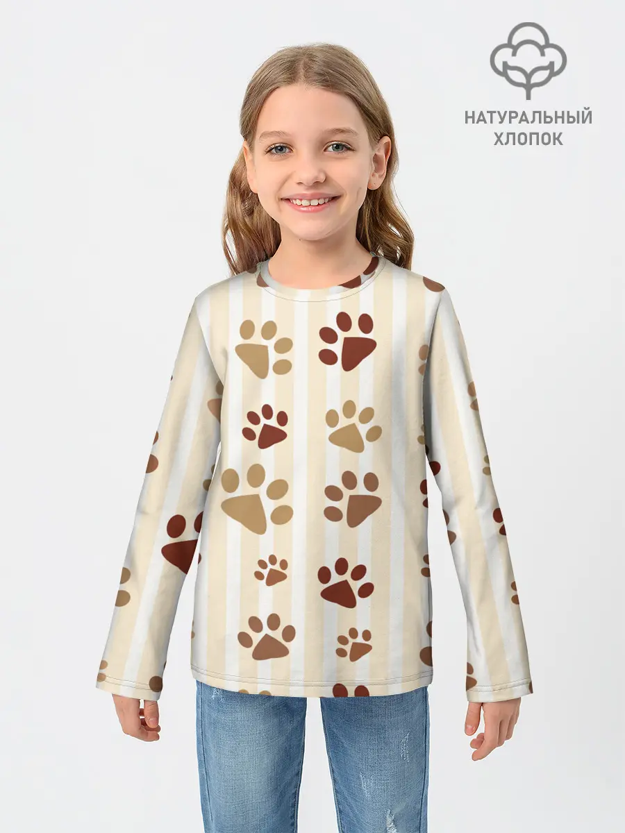 Детский лонгслив / Лапки