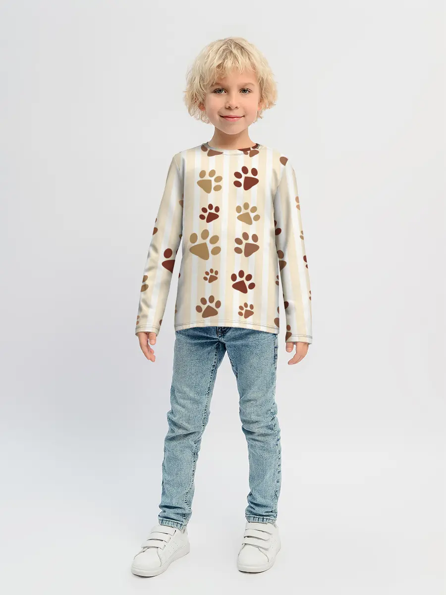 Детский лонгслив / Лапки