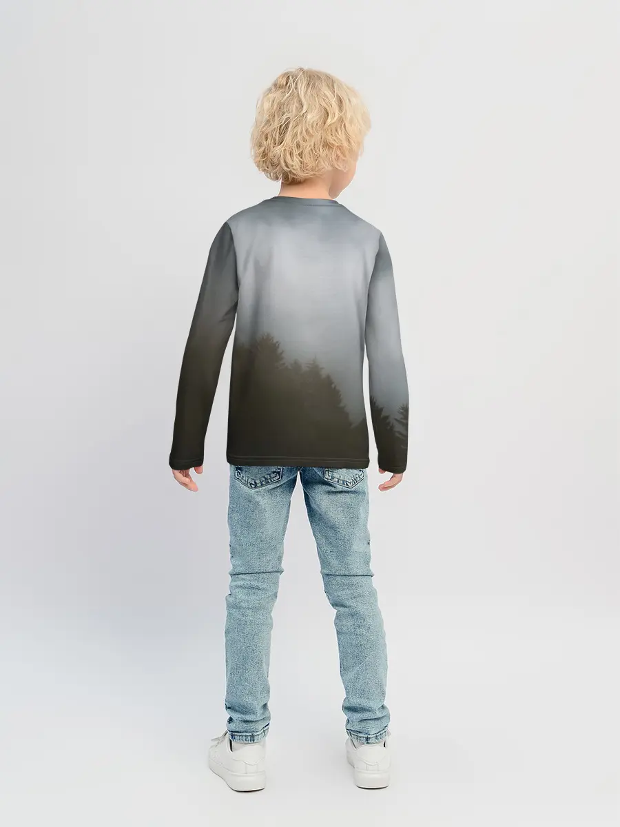 Детский лонгслив / Орёл над лесом