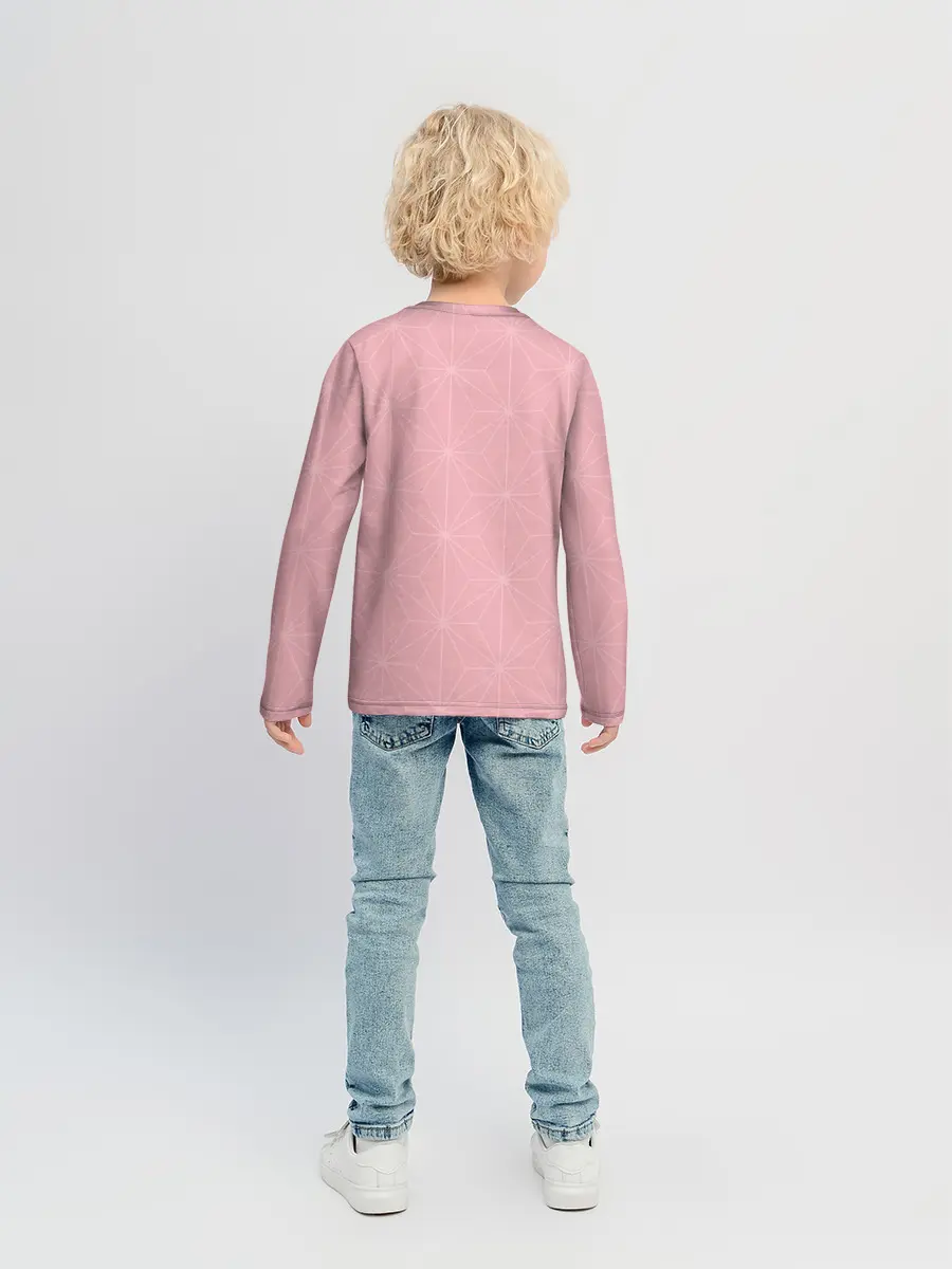 Детский лонгслив / Незуко розовый