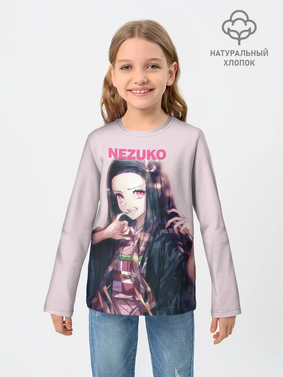 Детский лонгслив / Незуко зубы