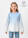 Детский лонгслив / Небесно-голубой градиент
