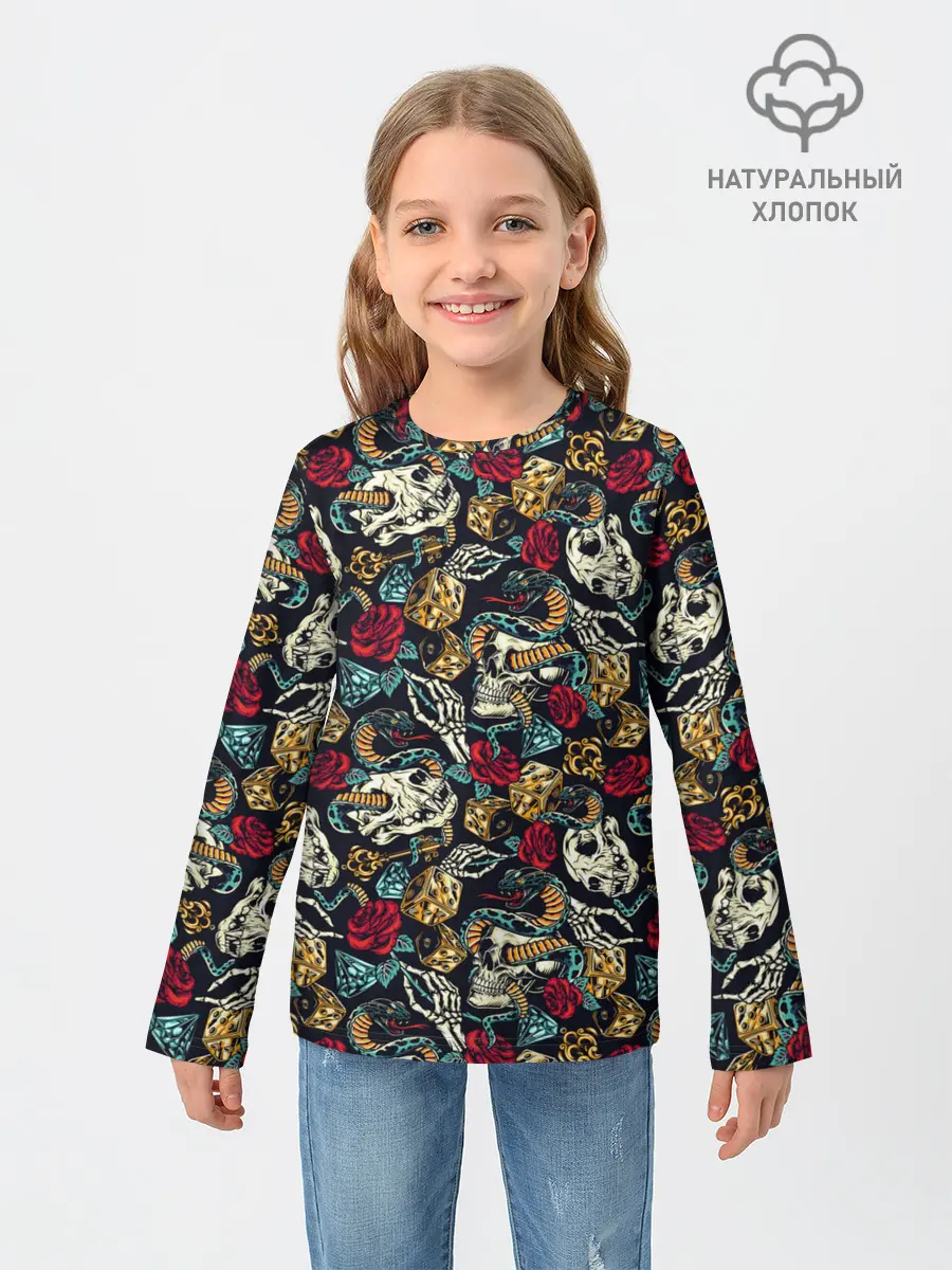 Детский лонгслив / Hardcore tattoo