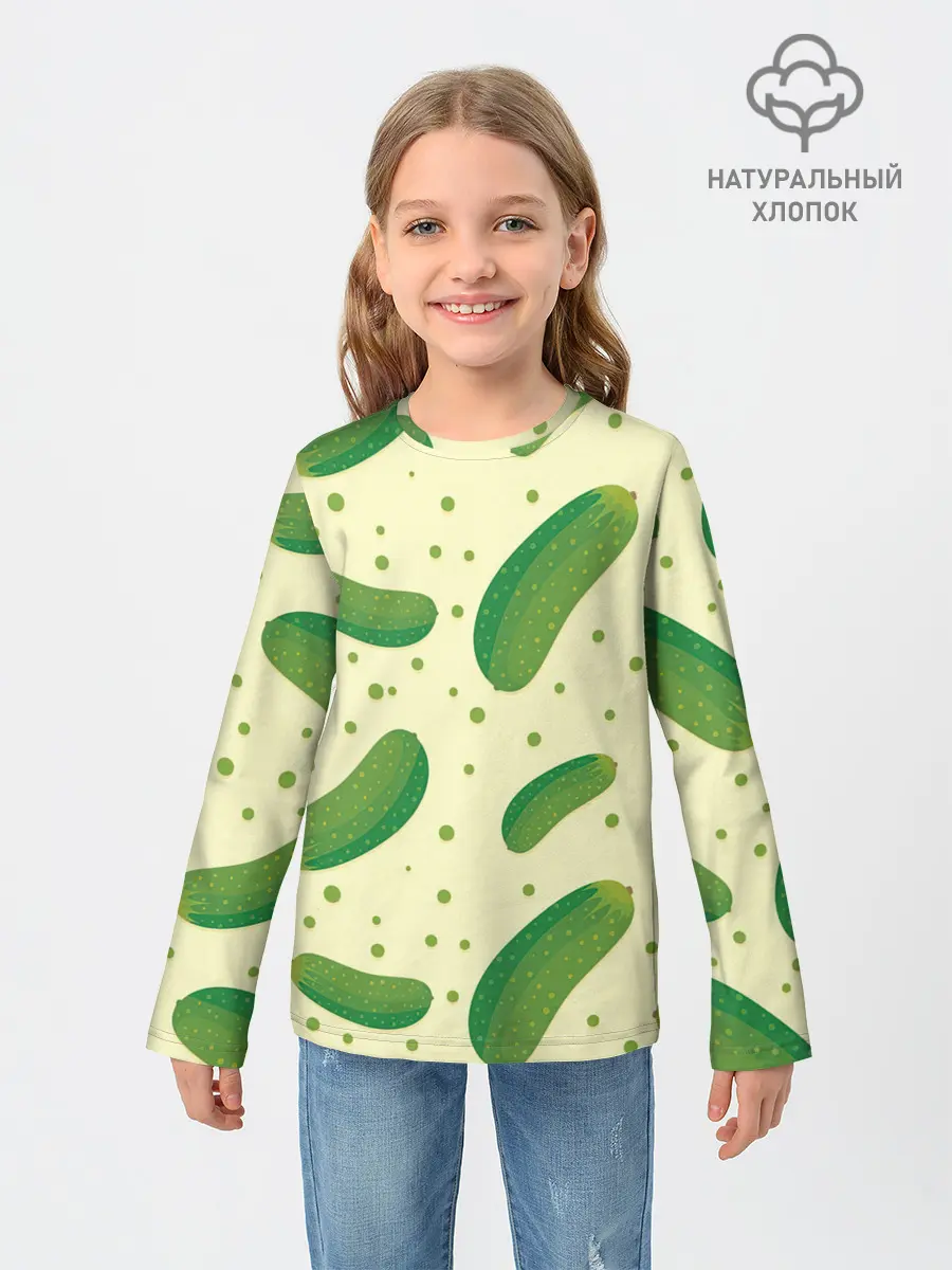 Детский лонгслив / Огурчики