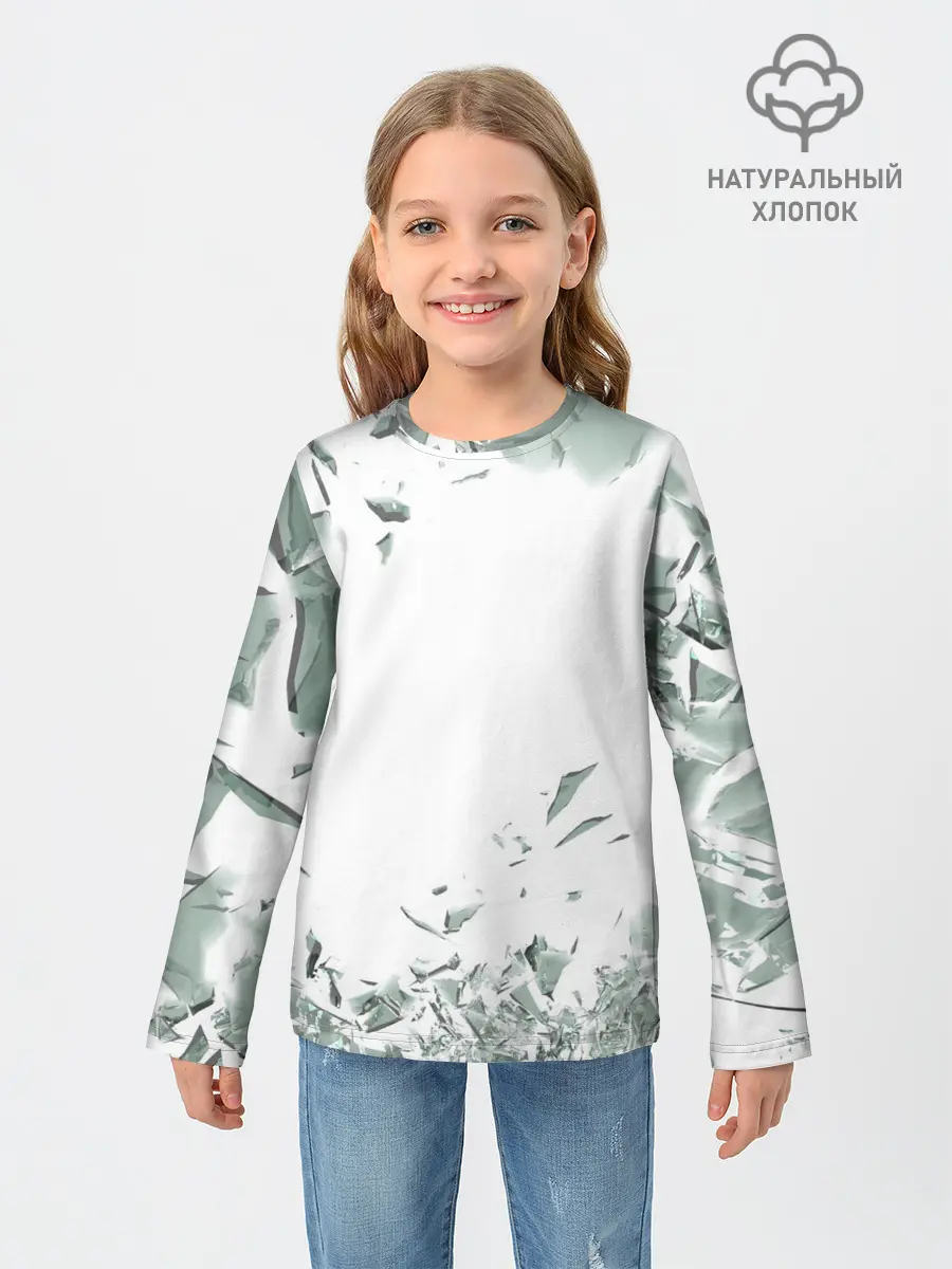 Детский лонгслив / разбитое стекло