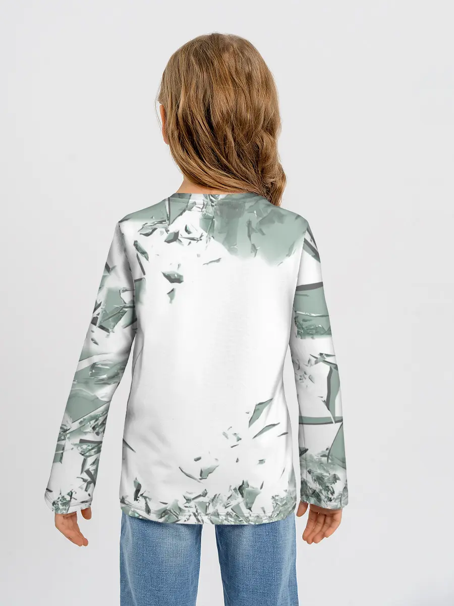 Детский лонгслив / разбитое стекло