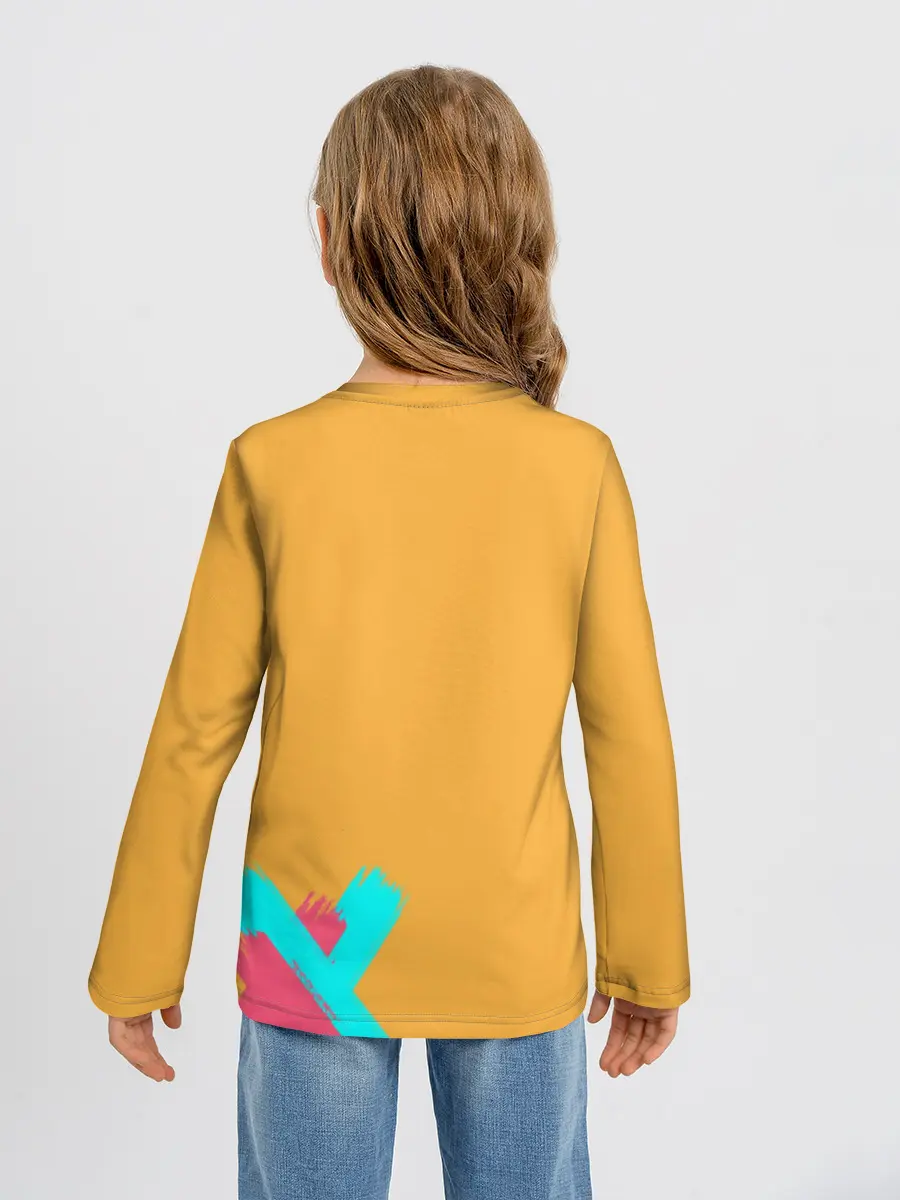 Детский лонгслив / Mo-Ri прыгает