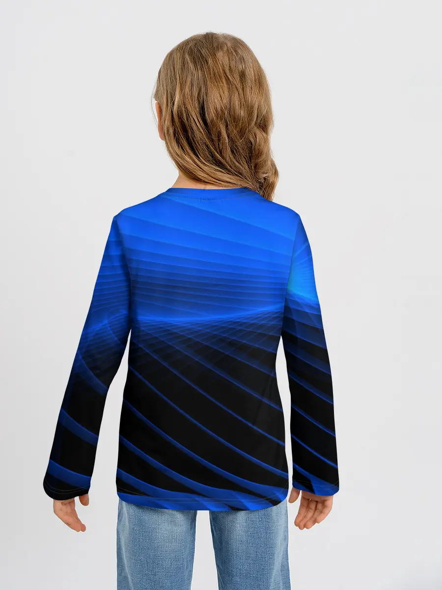 Детский лонгслив / Неоновые лучи