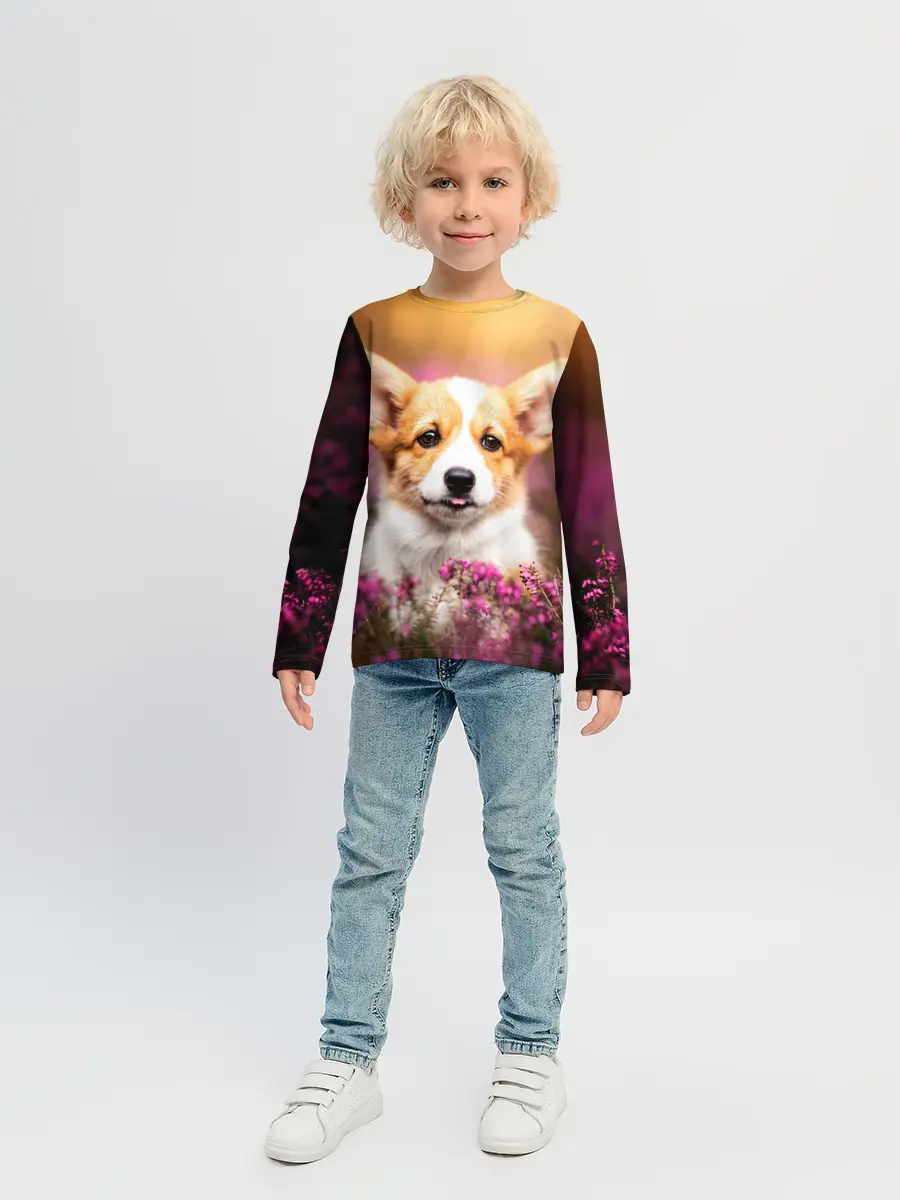 Детский лонгслив / Вельш-корги