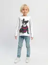 Детский лонгслив / Мопс Хипстер