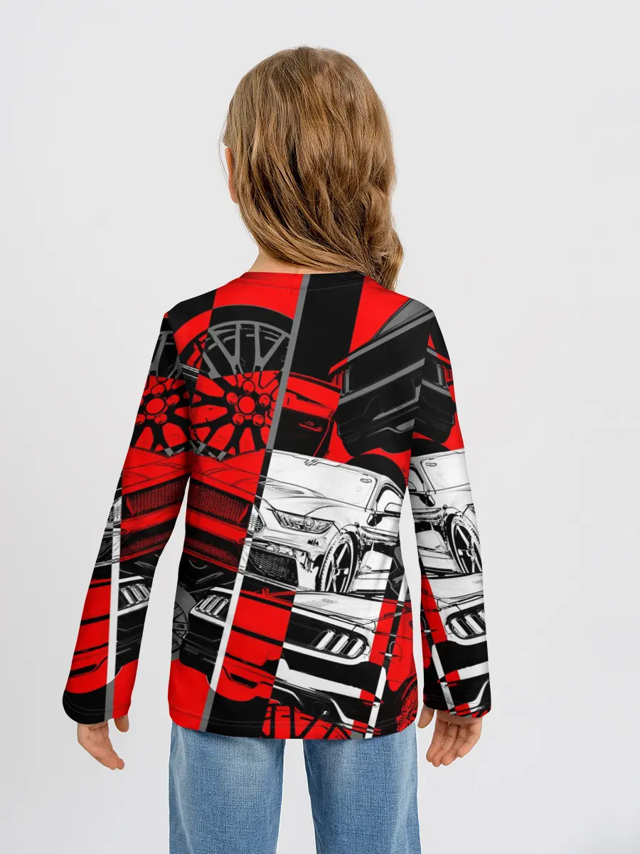 Детский лонгслив / Автомобили